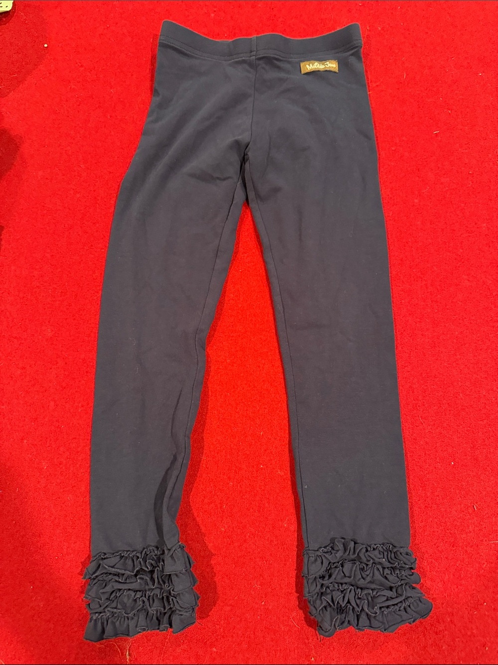 Matilda Jane Navy Ruffle Hem Kids Leggings